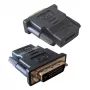Lyties keitiklis DVI-D juodas Techly IADAP-DVI-HDMI-F