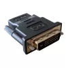 Lyties keitiklis DVI-D juodas Techly IADAP-DVI-HDMI-F