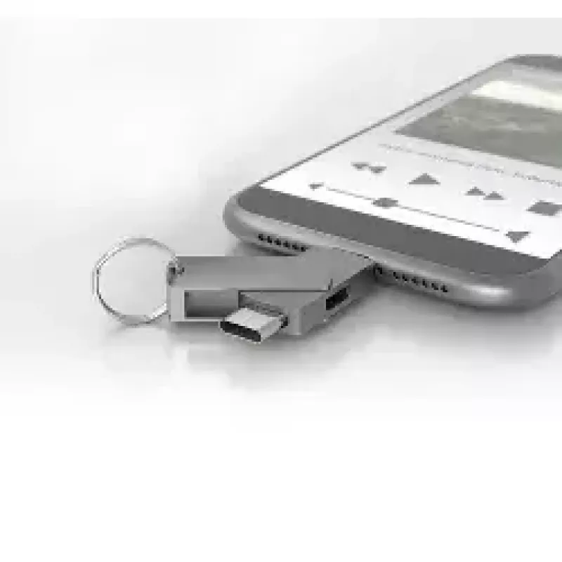 Adapteris lyties keitiklis Terratec 272986 USB Type-C / USB Type-C / Micro-USB sidabrinis