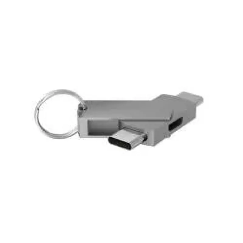 Adapteris lyties keitiklis Terratec 272986 USB Type-C / USB Type-C / Micro-USB sidabrinis