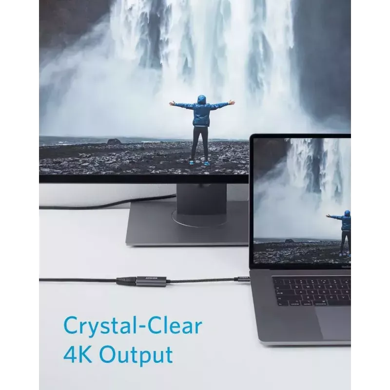 Anker A83120A1 PowerExpand+ vaizdo adapteris: USB-C (kištukas) į HDMI (lizdas), juodos spalvos