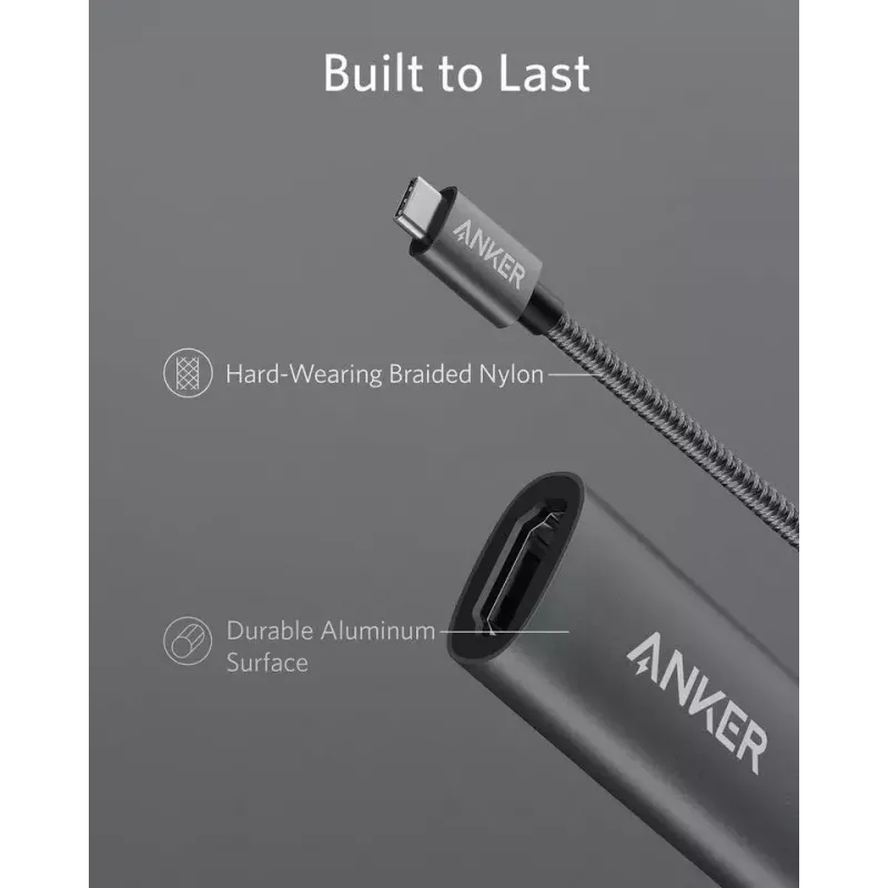 Anker A83120A1 PowerExpand+ vaizdo adapteris: USB-C (kištukas) į HDMI (lizdas), juodos spalvos