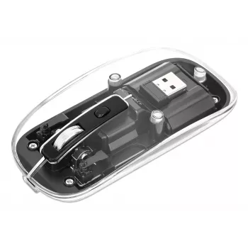 Belaidė pelė Manhattan Transparent Rechargeable USB