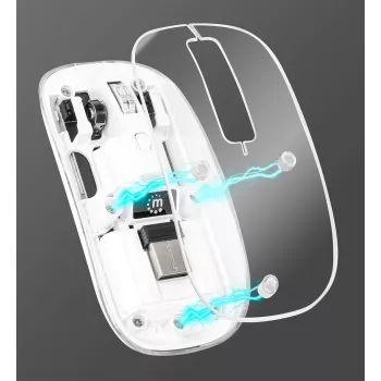 Manhattan Transparent Rechargeable Wireless USB pelė