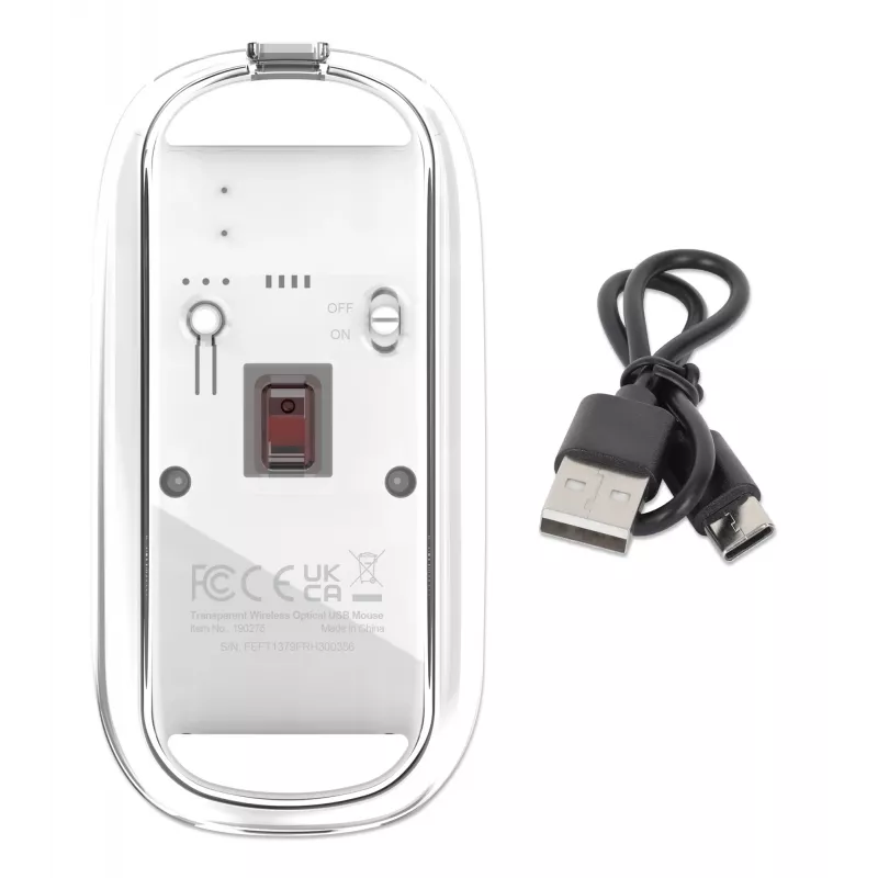 Manhattan Transparent Rechargeable Wireless USB pelė