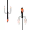 USB-C į USB-C maitinimo laidas Eaton 1,5 m — Kevlar šerdis, USB 2.0, juoda/oranžinė