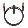 USB-C į USB-C maitinimo laidas Eaton 1,5 m — Kevlar šerdis, USB 2.0, juoda/oranžinė