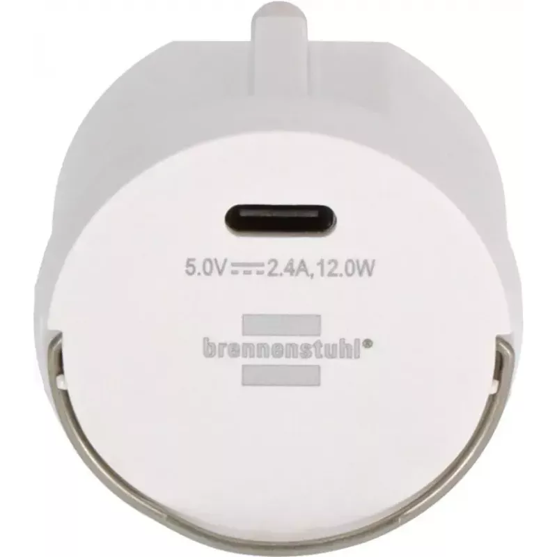 Maitinimo adapterio kištukas F ir C tipas Brennenstuhl 1508110010 su USB 2.4A