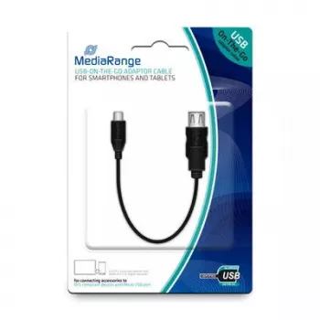 USB laidas MediaRange MRCS168 0,2 m Micro-USB B USB A juodas