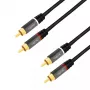Audio kabelis LogiLink CA1201 0,5 m 2 x RCA juodas