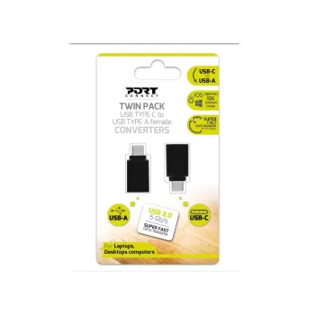 USB-A į USB-C keitiklis Port Designs 900142 (2 vnt.)
