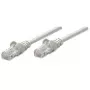 Intellinet tinklo kabelis Cat5e, 15 m, pilkas, CCA, U/UTP, PVC, RJ45, auksuoti kontaktai, apsauga nuo užsilenkimų, su gaubtu, visam laikui garantija