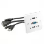 Lindy Multi AV 60220 sieninė plokštelė HDMI VGA USB A 3.5 mm