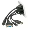 Lindy Multi AV 60220 sieninė plokštelė HDMI VGA USB A 3.5 mm
