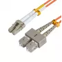 Microconnect FIB422001-2 šviesolaidinis kabelis 1 m LC SC Oranžinis