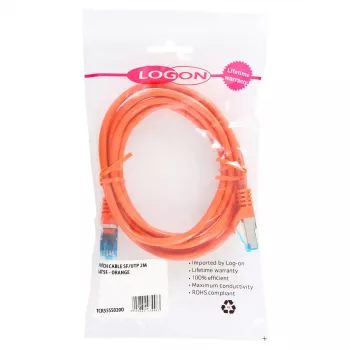 LOGON TCR55SS100O tinklo kabelis, Cat5e SF/UTP (S-FTP), 10 m, oranžinis