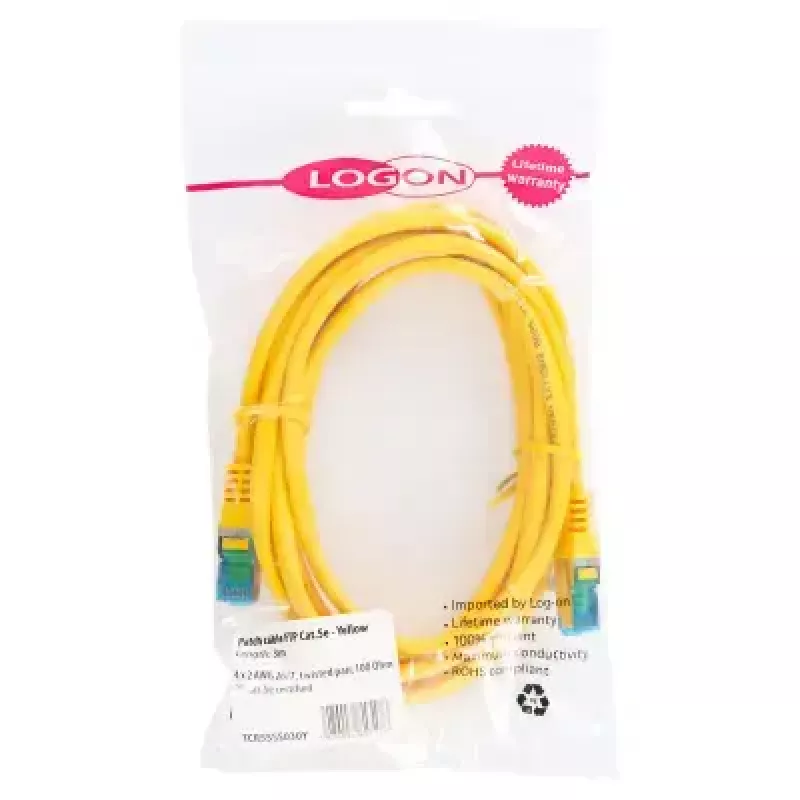 LOGON TCR55SS200Y tinklo kabelis, Cat5e SF/UTP (S-FTP), 20 m, geltonas