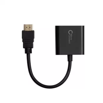 Microconnect HDMVGA1B vaizdo kabelio adapteris 0,15 m HDMI A tipo (standartinis) – VGA (D-Sub) juodas