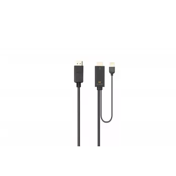 Microconnect HDMI-DP-CON3 vaizdo kabelio adapteris 3 m HDMI A tipo (standartinis) DisplayPort juodas