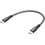 USB-C laidas Sandberg Survivor 0,2 m 100 W juoda balta