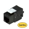 Keystone lizdas ROLINE Cat.6a RJ-45 neekranuotas beįrankis SLIM juodas