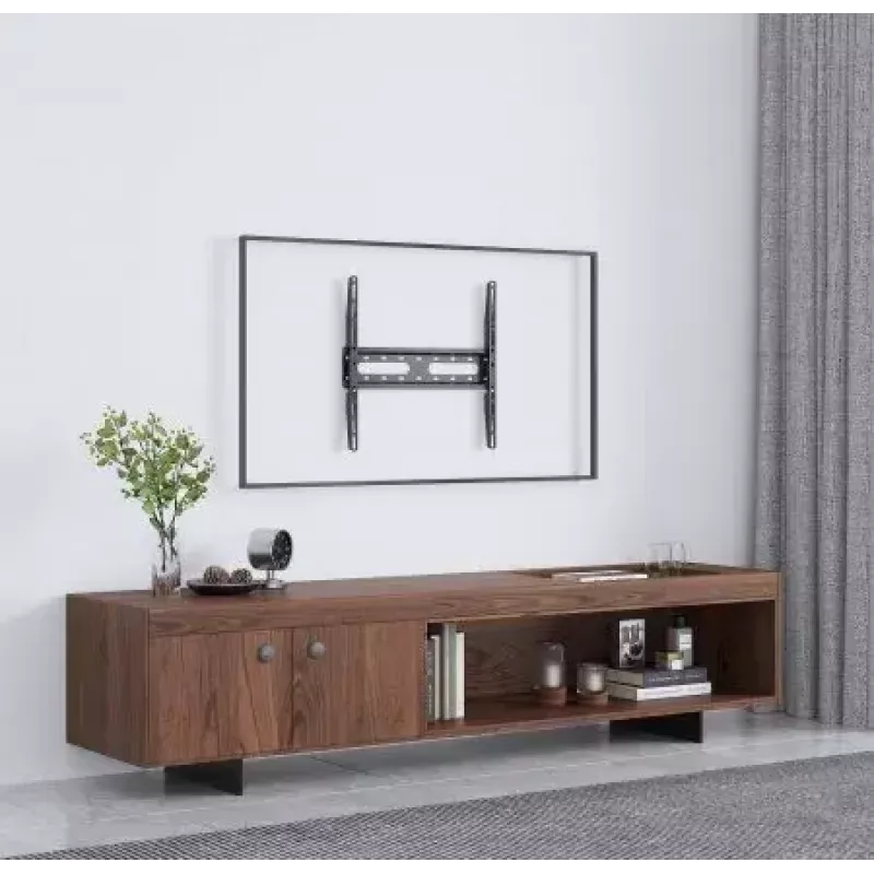 Manhattan TV ir monitoriaus laikiklis fiksuotas žemo profilio 1 ekranui 32-55 juodas VESA 75x75-400x400mm max 45kg