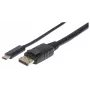Manhattan USB-C į DisplayPort laidas, 4K@60Hz, 1m, Vyriškas į Vyrišką, Juodas, Ne dvikryptis, Trejų metų garantija