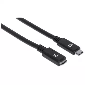 USB-C ilginimo kabelis Manhattan 50 cm, vyriškas į moterišką
