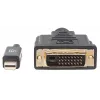 Manhattan Mini DisplayPort 1.2a į DVI-D 24+1 laidas, 1080p@60Hz, 1,8 m, Kištukas į Kištuką, Juodas, Viso gyvenimo garantija