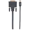 Manhattan Mini DisplayPort 1.2a į DVI-D 24+1 laidas, 1080p@60Hz, 1,8 m, Kištukas į Kištuką, Juodas, Viso gyvenimo garantija