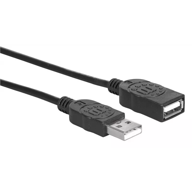USB-A ilginimo kabelis Manhattan USBEXTAA3BK