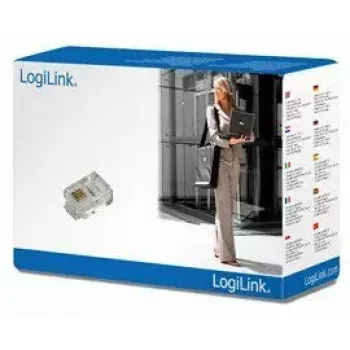 RJ11 jungtis LogiLink MP0018, skaidri, 100 vnt.