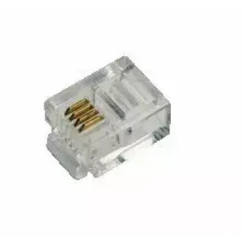RJ11 jungtis LogiLink MP0018, skaidri, 100 vnt.