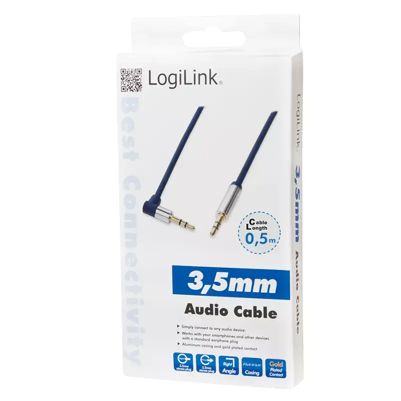 Garso laidas LogiLink 3,5 mm – 3,5 mm 0,5 m mėlynas