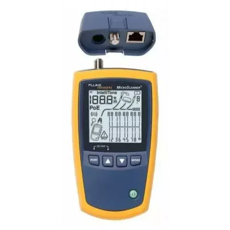 Kabelių testeris Fluke MicroScanner² Mėlynai Geltonas