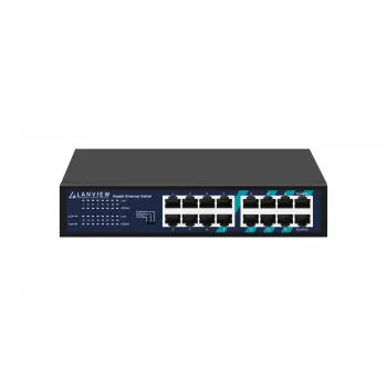 Nevaldomas tinklo jungiklis Lanview LVN-1U-16PORT-1G 16 prievadų 1 Gbps Ethernet, stelažinis 1U