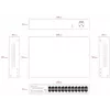 Nevaldomas jungiklis Lanview LVN-1U-24PORT-1G — 24 prievadų pilnas Gigabit 1U stovo montavimui