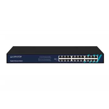 Nevaldomas jungiklis Lanview LVN-1UMOUNT-24PORT-1G 24 prievadų Gigabit Ethernet, 1U montavimui