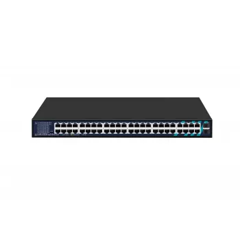 Lanview nevaldomas jungiklis LVN-1UMOUNT-48PORT-2SFP-1G — 48x RJ45 1G prievadai, 2x SFP jungtys