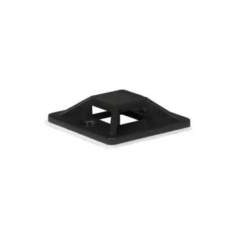Lanview LVT-CABLEMOUNT-50B kabelio raištis su lipnia pagrindo plokšte 25x25 mm, polipropilenas, juoda, 50 vnt.