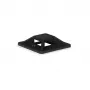 Lanview LVT-CABLEMOUNT-50B kabelio raištis su lipnia pagrindo plokšte 25x25 mm, polipropilenas, juoda, 50 vnt.