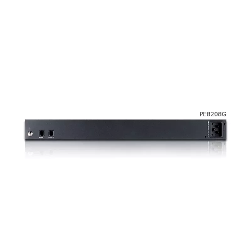 ATEN PE8208G eco PDU, perjungiama ir kiekvienam lizdui matuojanti, 8 lizdai (7x C13, 1x C19), 16 A, 1U
