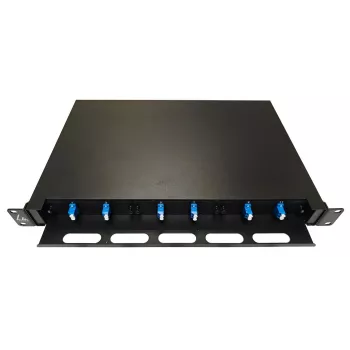 Lanview LVO-101010 optinis skaidulų slankusis skydelis ODF, LC SM OS2, 12 gyslų, 1U