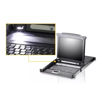 ATEN CL5708M konsole stelažinė 43,2 cm (17 colių) juoda 1U