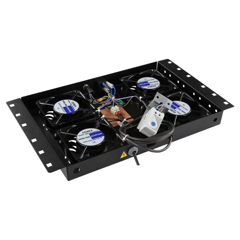 Rack priedas Lanview RAF120BL-UK 1U 4 ventiliatoriai Juoda