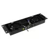 Ventiliatorių panelė LOGON RAF205BL 2 ventiliatoriai Juoda 490x135x45mm