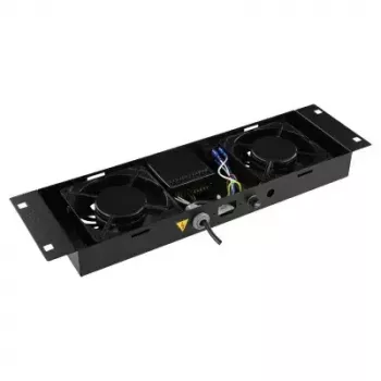 Ventiliatorių panelė LOGON RAF205BL 2 ventiliatoriai Juoda 490x135x45mm