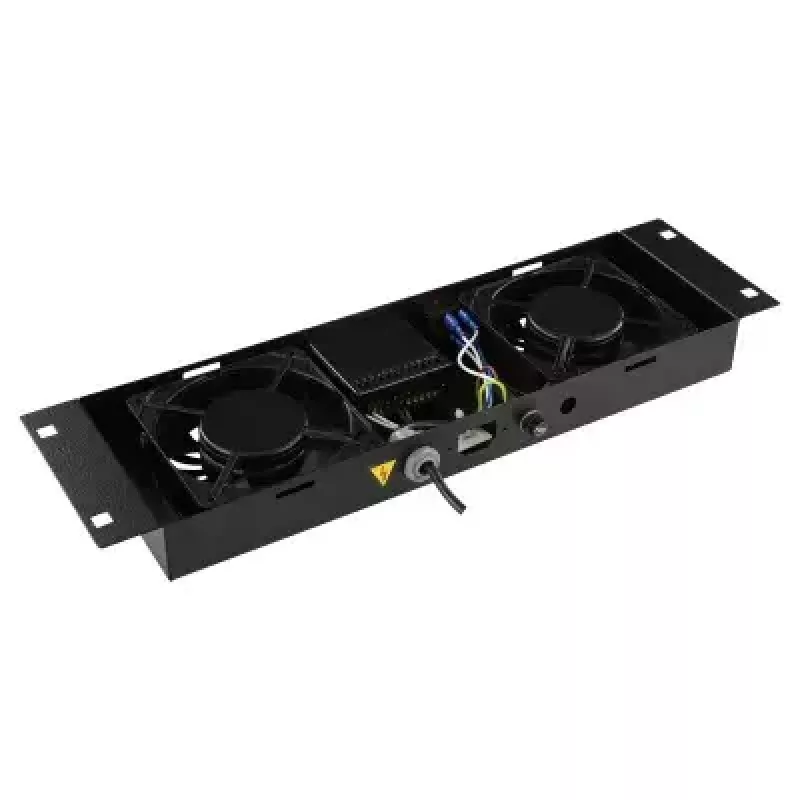 Ventiliatorių panelė LOGON RAF205BL 2 ventiliatoriai Juoda 490x135x45mm