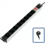 Lanview TUPS031 maitinimo paskirstymo blokas 19 inch 8 lizdai 4000 W juodas