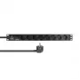 Lanview LVR-3MSCH-SPD-SCH8 maitinimo paskirstymo blokas (PDU) 8 AC lizdai 1U juodas